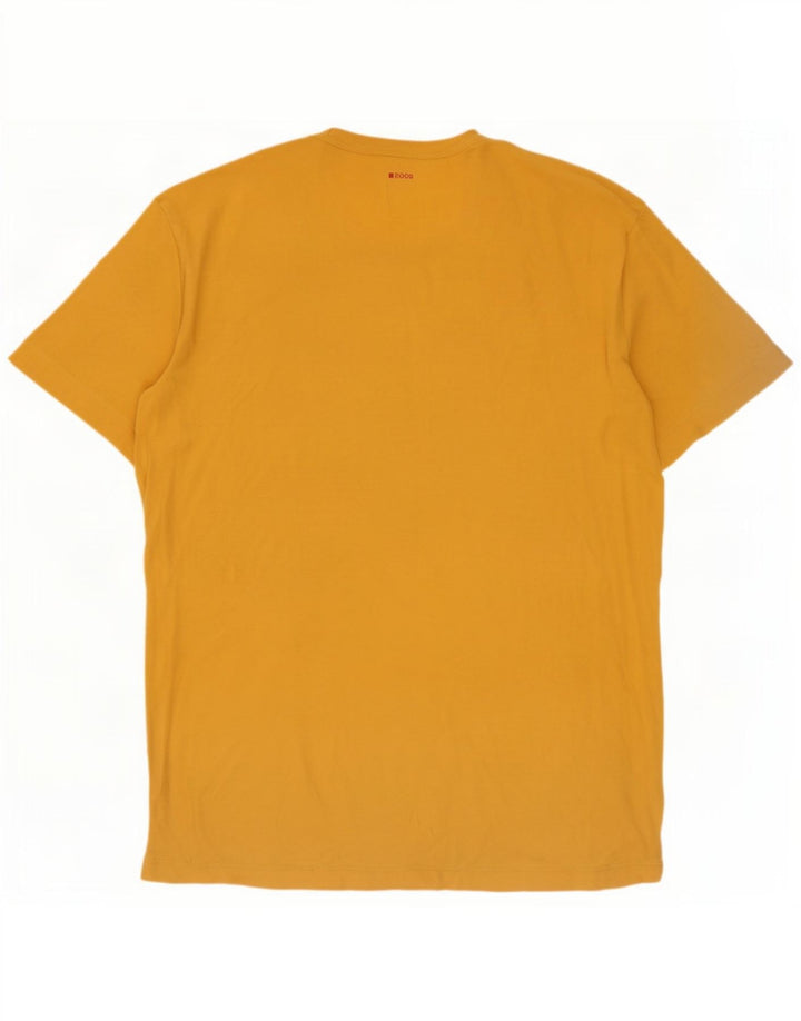 Hugo Boss Herren Grafik T-Shirt Top XL Gelb