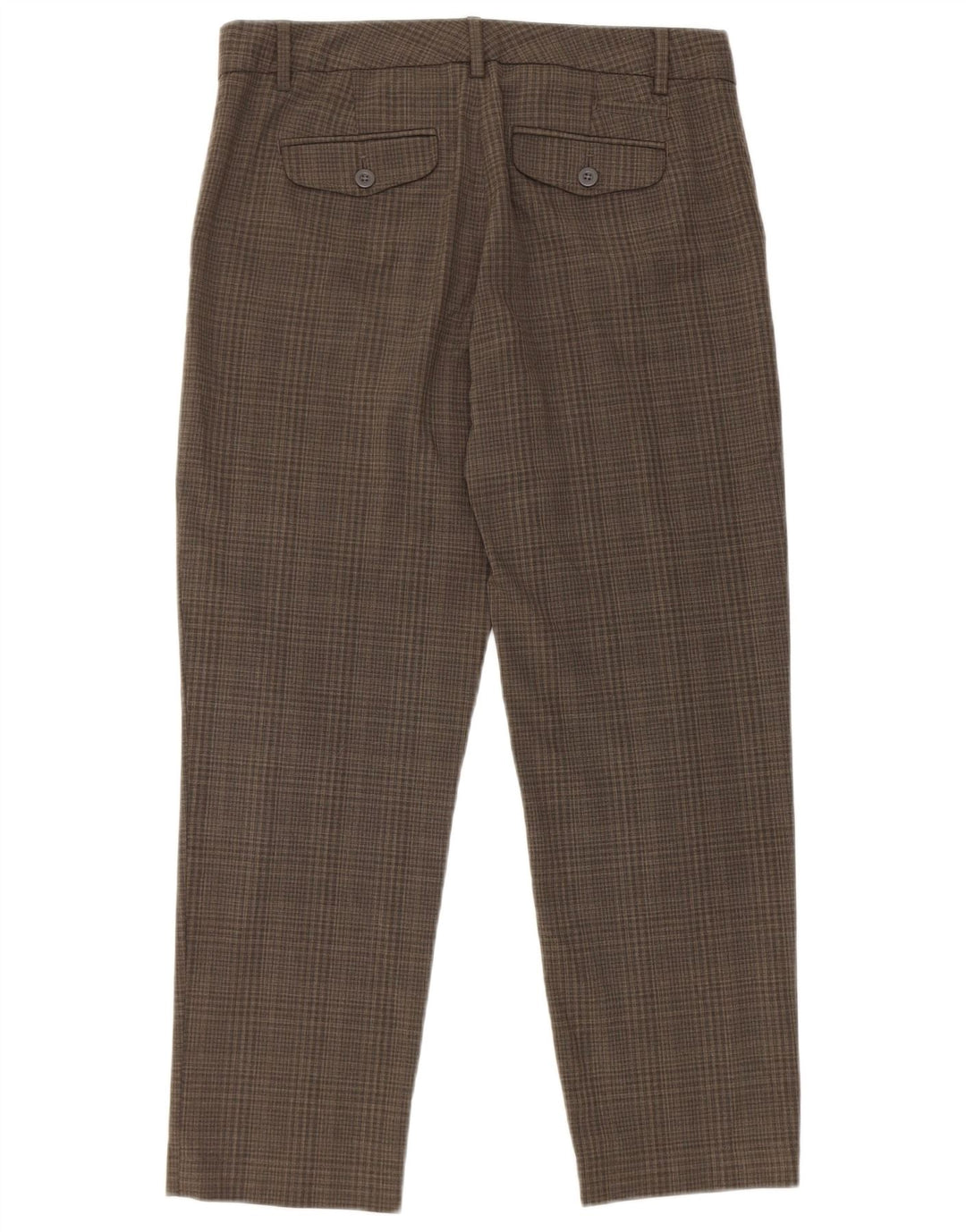 Gap Damen-Anzughose, gerade, UK 8, Größe S, W30, L27, grau kariertes Polyester