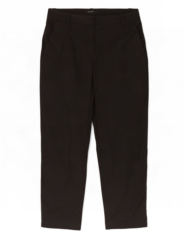 Massimo Dutti Damen Kurze Hose EU 40 Medium W30 L25 Schwarzes Leinen