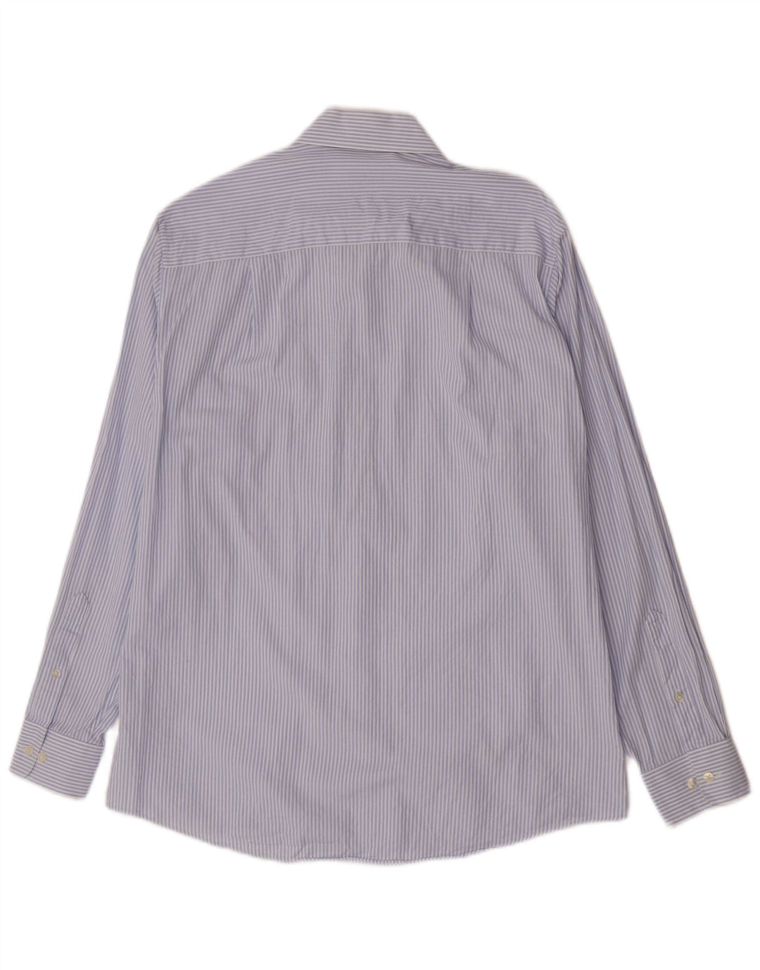 Calvin Klein Herrenhemd Größe 15 1/2 mittelblau gestreifte Baumwolle
