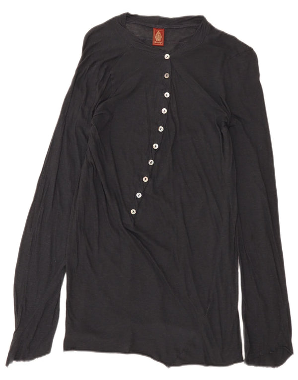 Dondup Damen Top Langarm UK 10 Small Marineblau