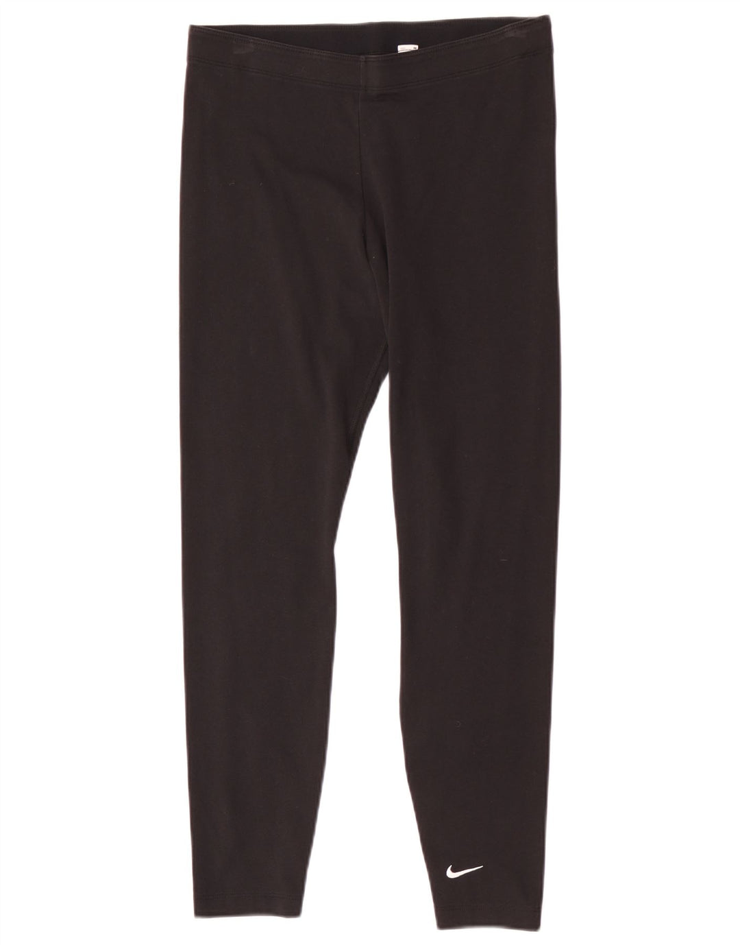 Nike Damen Leggings UK 14 Large Schwarz Baumwolle