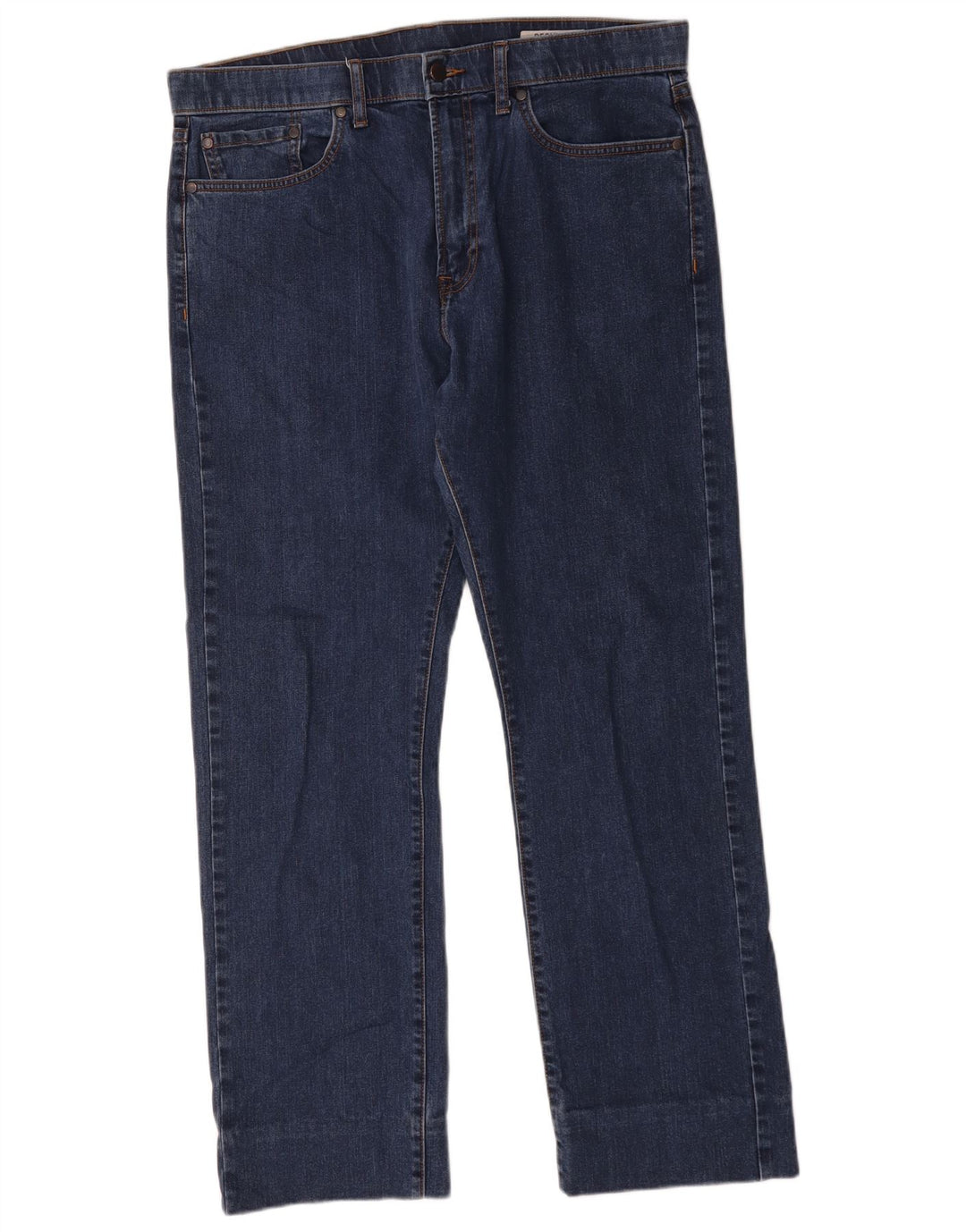 Marks & Spencer Damen Regular Straight Jeans W36 L29 Blaue Baumwolle