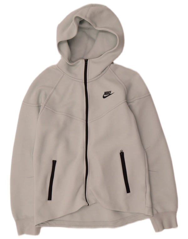 Nike Damen Zip Hoodie Pullover UK 14 Mittelgrau