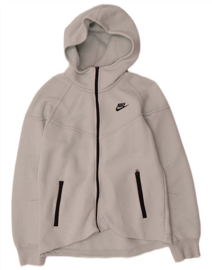 Nike Damen Zip Hoodie Pullover UK 14 Mittelgrau