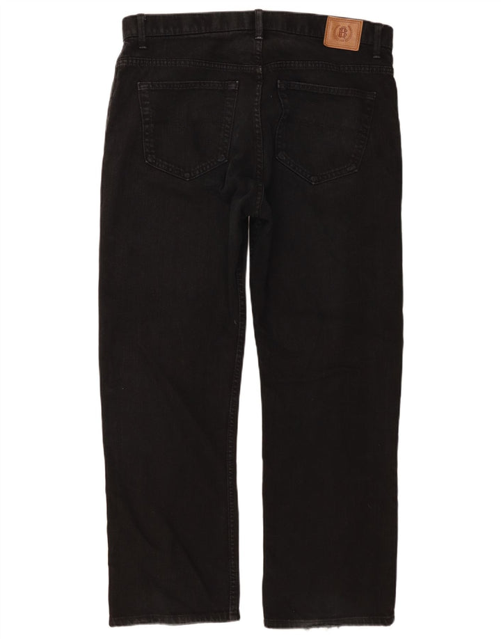 Marks & Spencer Herren Blue Harbor Straight Jeans W36 L29 Schwarze Baumwolle