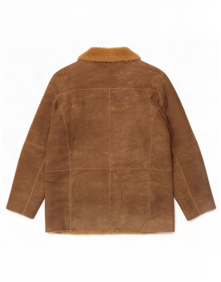 Gas Herren Sherpa Lederjacke UK 40 Large Beige