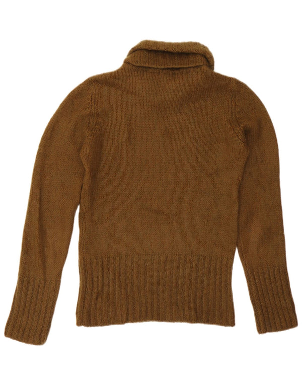 Massimo Dutti Rollkragenpullover für Damen, UK 12, Medium Khaki, Acryl