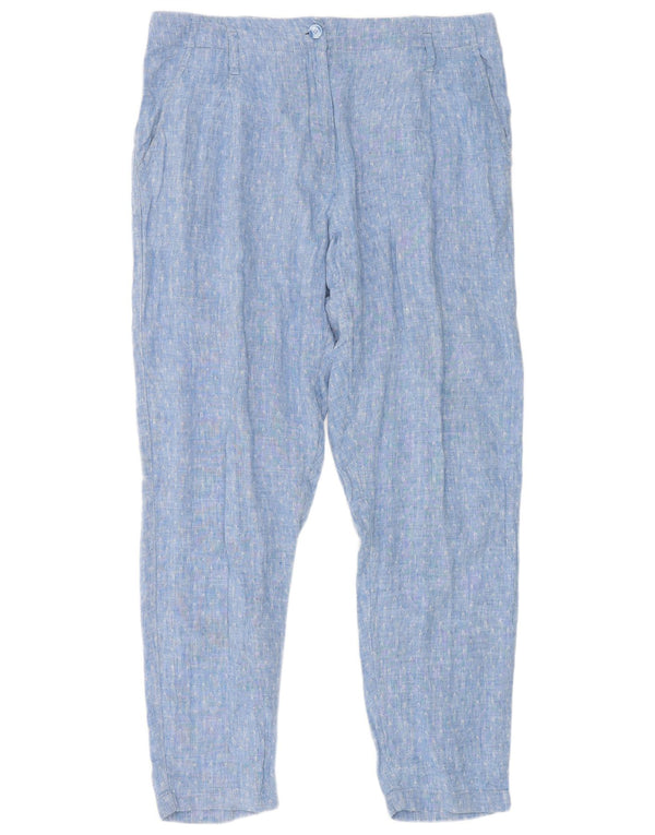 Marks & Spencer Damen-Chinohose mit hoher Taille, UK 12, M, W34, L29, Blau