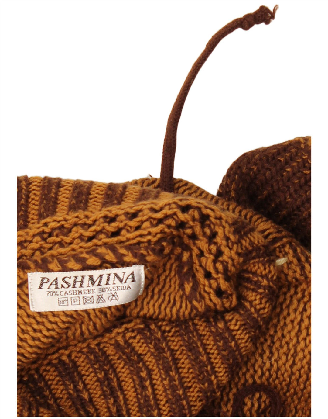 Pashmina Poncho-Pullover für Damen, Einheitsgröße, braun, Argyle/Diamant-Kaschmir