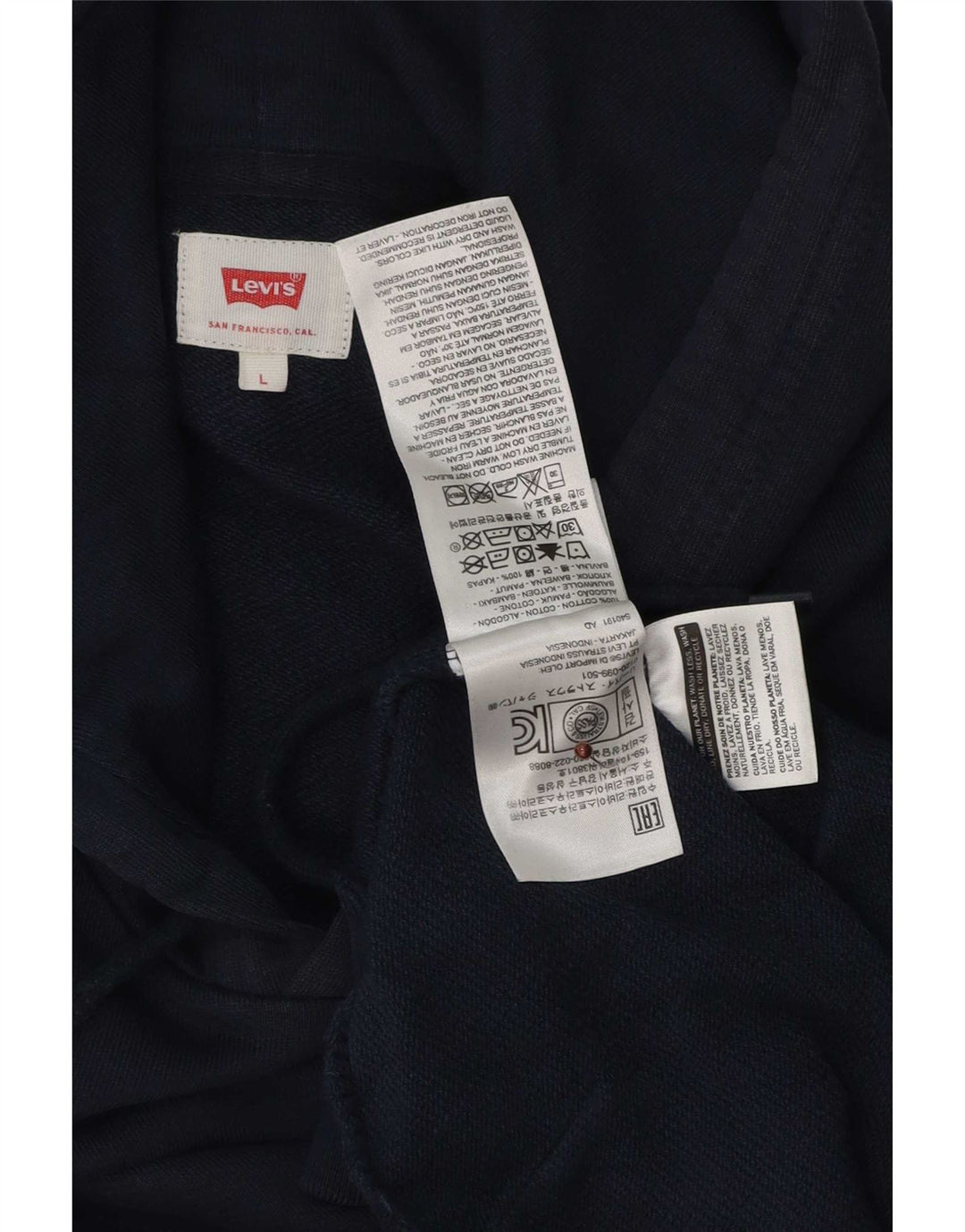 Levi's Herren-Kapuzenpullover mit Grafik, groß, marineblau, Baumwolle
