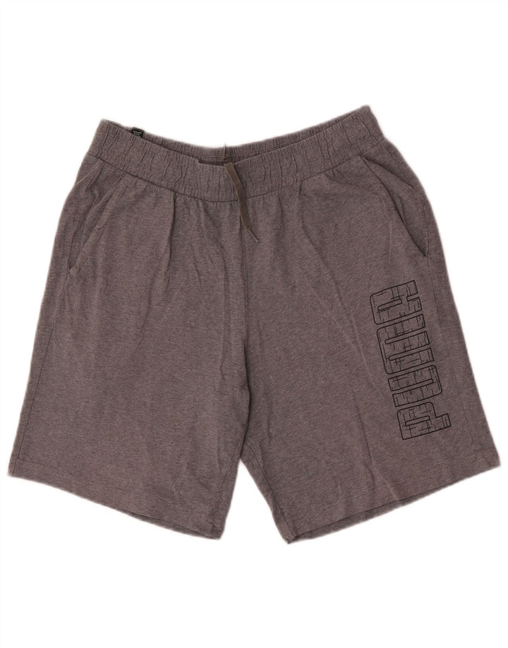 Puma Herren Graphic Sport Shorts Mittelgrau meliert