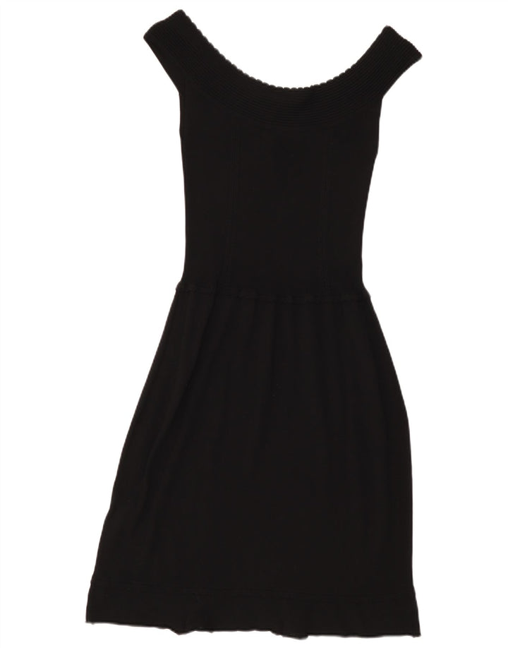 Liu Jo Damen Schulterfreies Kleid IT 44 Mittelschwarze Viskose