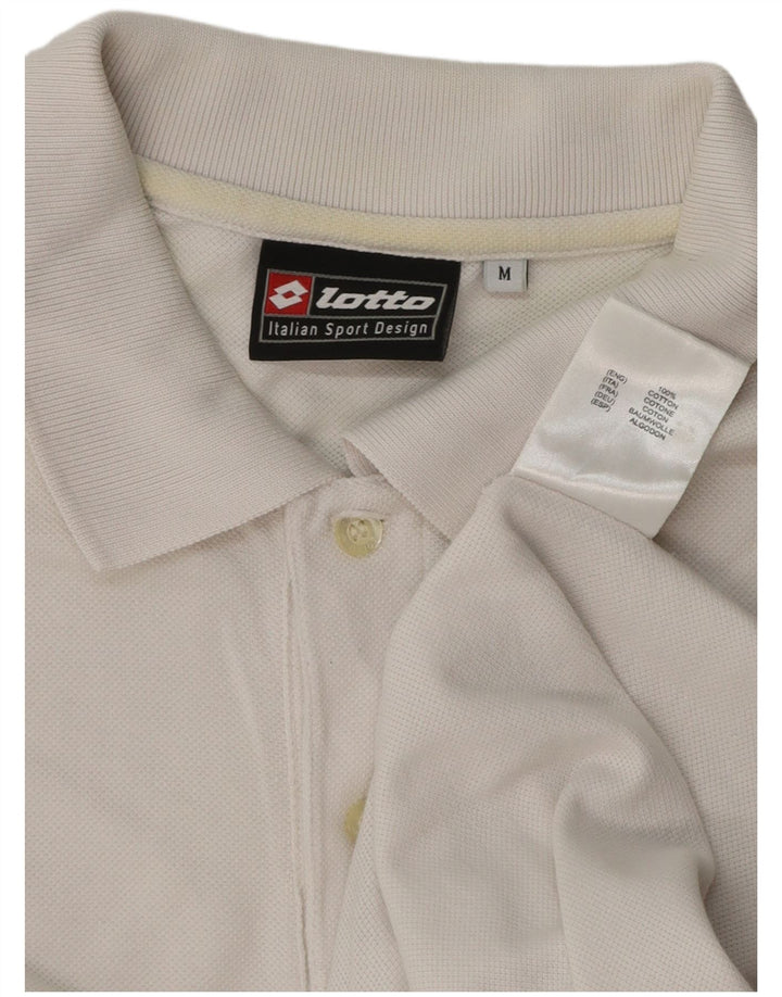 Lotto Herren-Poloshirt aus mittelweißer Baumwolle
