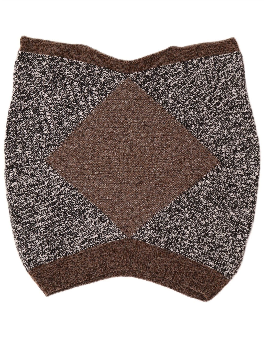 Vintage Damen Kurzarm-Pullover mit Knopfkragen, Größe UK 14, Mittelgrau