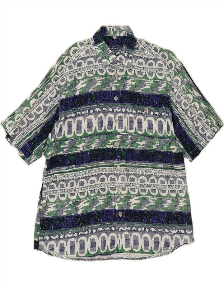 CLUB D'AMINGO Mens Shirt Size 39/40 Medium Multicoloured Striped Vintage Club D'Amingo and Second-Hand Club D'Amingo from Messina Hembry 