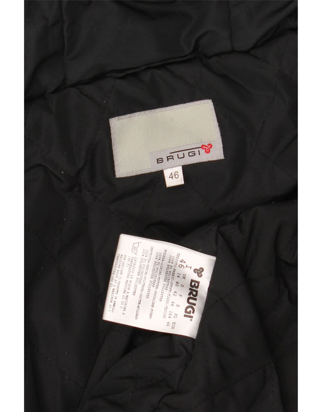 BRUGI Wattierte Damenjacke mit Kapuze, UK 14, Größe L, Schwarz, Polyester