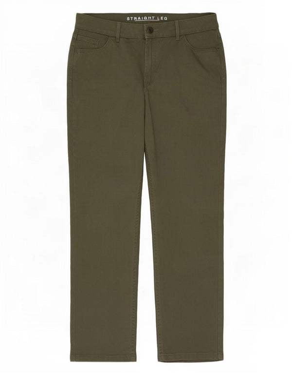 Marks & Spencer Damen Gerade Freizeithose UK 16 Large W36 L28 Khaki