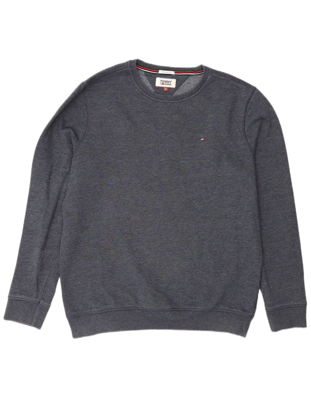Tommy Hilfiger Herren-Sweatshirt mit normaler Passform, große marineblaue Baumwolle