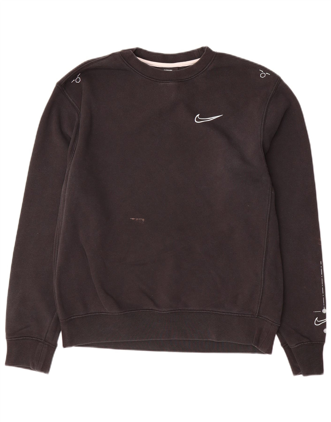 NIKE Herren-Sweatshirt mit lockerer Passform, Größe S, Schwarz, Baumwolle