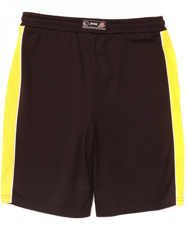 NBA Boys Lakers Sportshorts 12–13 Jahre, schwarzes Farbblock-Polyester, Sport