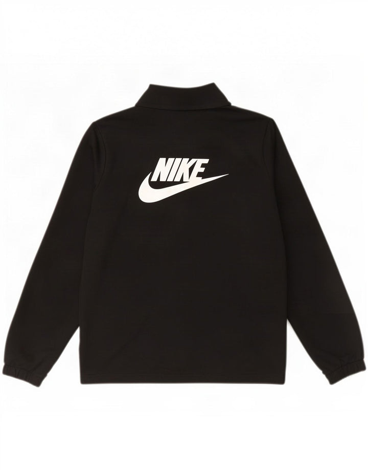 Nike Jungen-Trainingsanzugoberteil mit Grafik, 12–13 Jahre, Größe L, Schwarz, Polyester