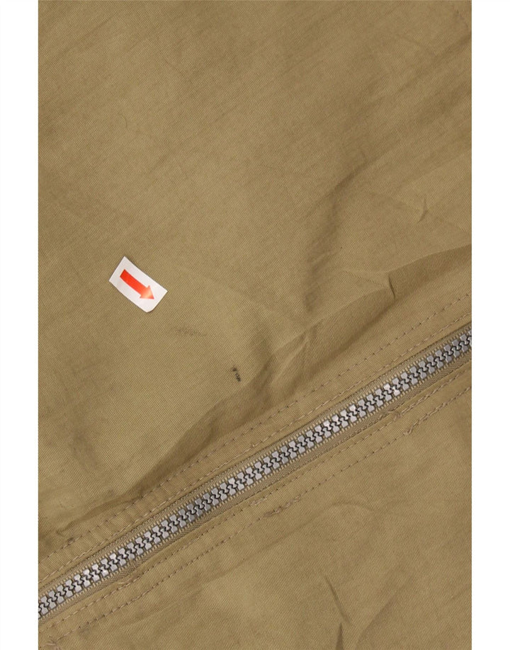 DIADORA Mens Hooded Rain Jacket UK 40 Large Khaki Polyamide