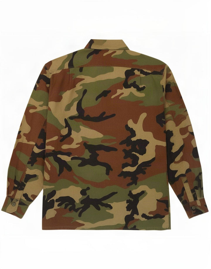 Big Hunter Herren-Militärhemd, mittelgroß, mehrfarbig, Camouflage-Baumwolle