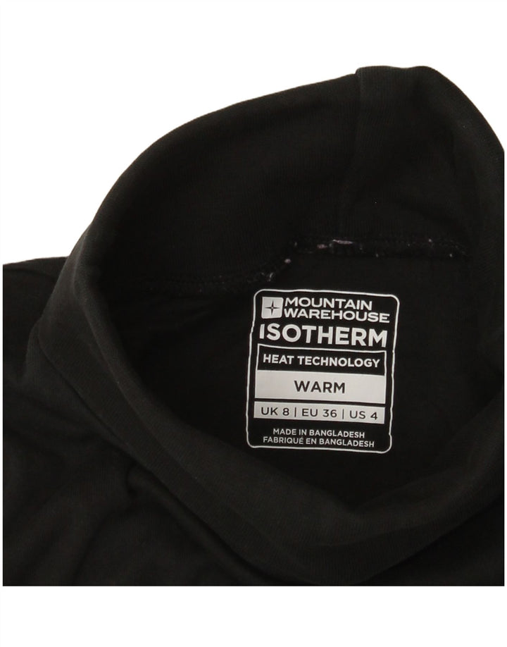 Mountain Warehouse Rollkragenoberteil für Damen, langärmlig, UK-Größe 8, Schwarz