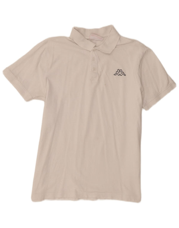 Kappa Herren-Poloshirt, groß, weiße Baumwolle