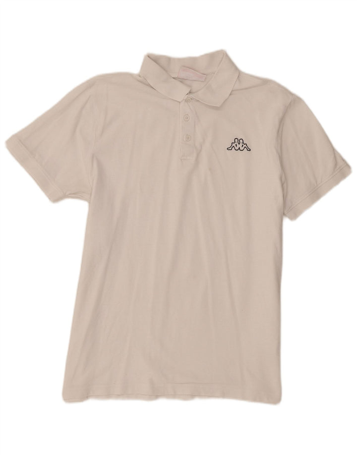 Kappa Herren-Poloshirt, groß, weiße Baumwolle