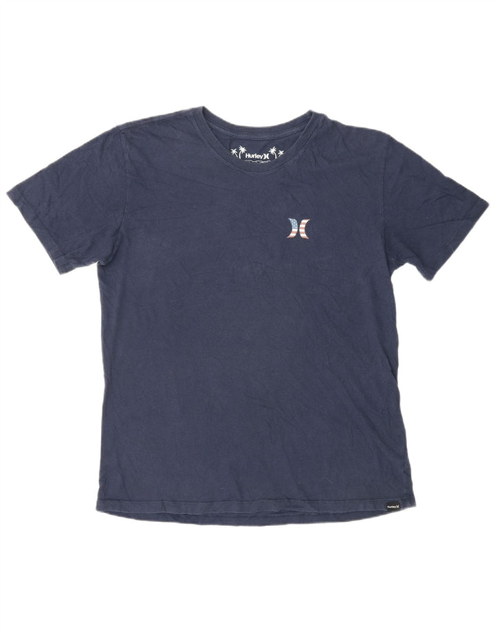 HURLEY Herren-T-Shirt mit Grafik, mittelmarineblaue Baumwolle