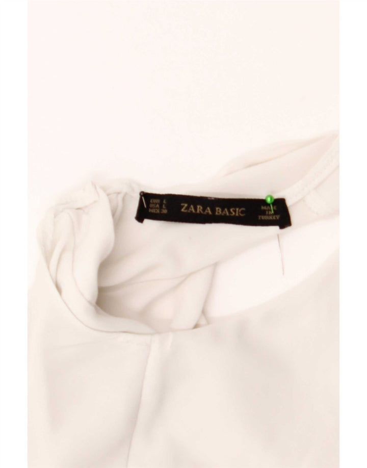 Ärmelloses Blusenoberteil für Damen von Zara, Größe 46, Weiß