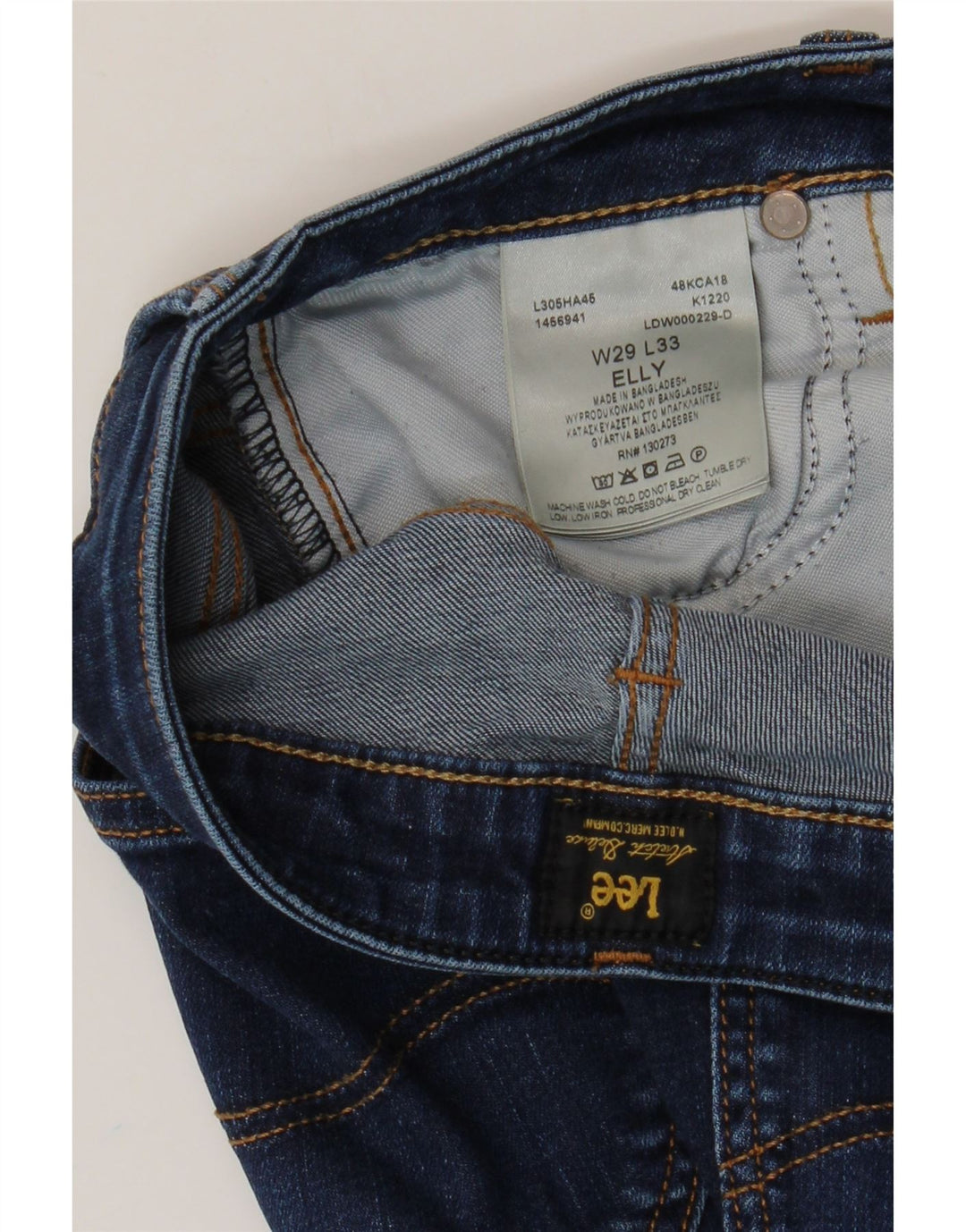 Lee Damen Elly Slim Jeans W29 L30 Blaue Baumwolle