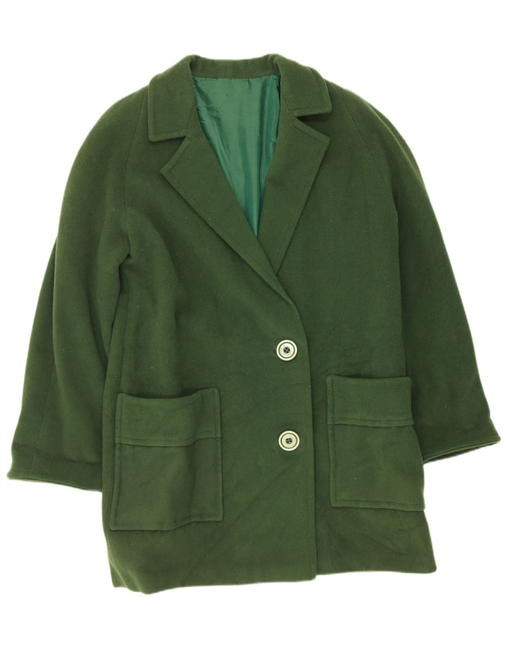 Vintage Damen Mantel UK 14 Mittelgrün