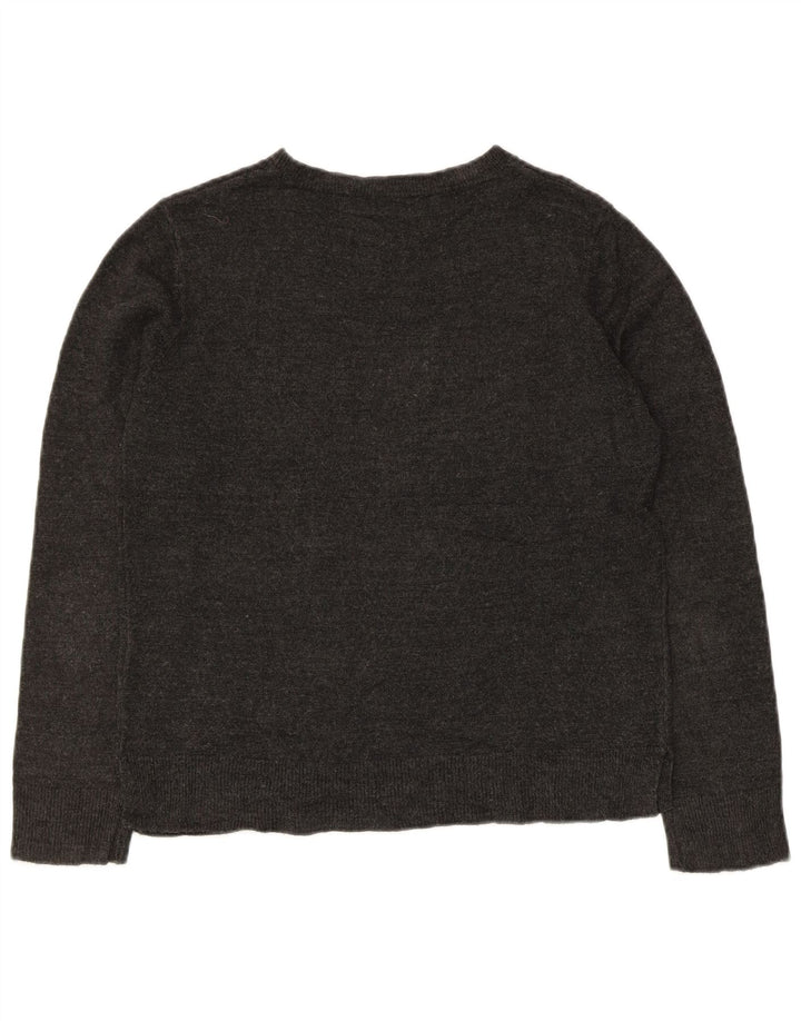 Marks & Spencer Damen-Pullover mit U-Boot-Ausschnitt, UK 12, Mittelgrau, Acryl