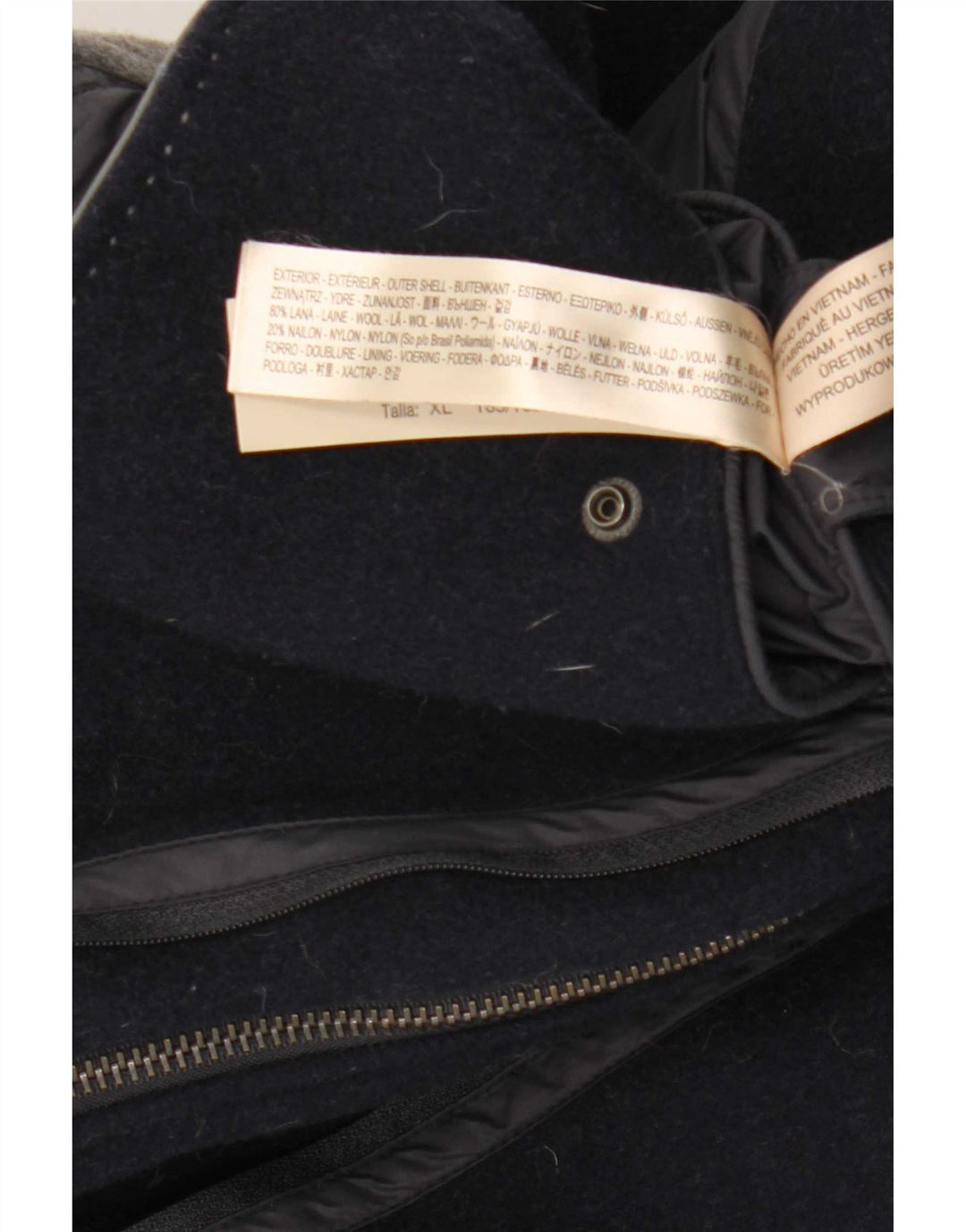 Massimo Dutti Herren 4-Knopf-Blazerjacke UK 42 XL Marineblaue Wolle