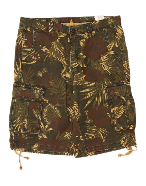 Scout Herren Cargoshorts XS W29 Khaki Floral Cotton
