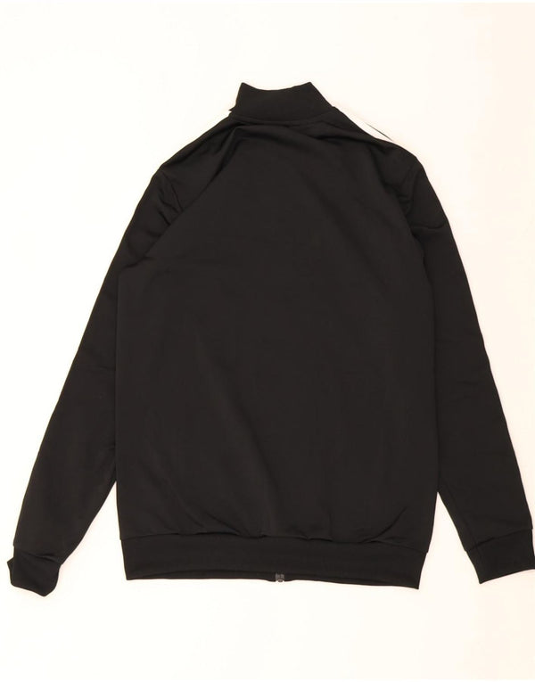 Adidas Mädchen-Trainingsanzug-Top-Jacke, 15–16 Jahre, schwarzes Colourblock-Polyester