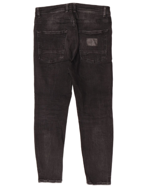 Zara Damen Crop Skinny Jeans EU 40 Medium W31 L25 Grau