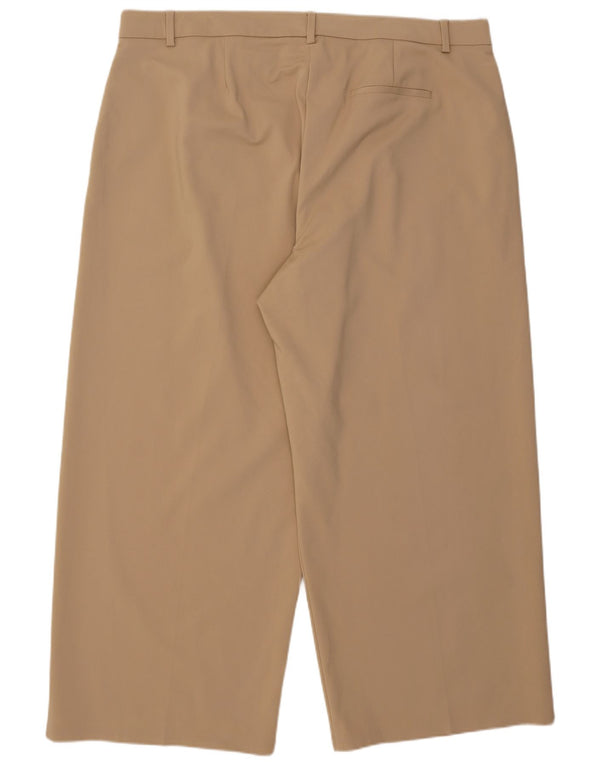 Marks & Spencer Damen Chinohose mit hoher Taille, UK 24 4XL W44 L28 Beige
