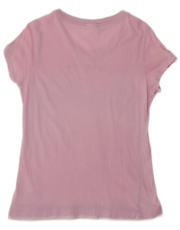 Champion Damen Easy Fit Graphic T-Shirt Top UK 12 Mittelrosa Baumwolle