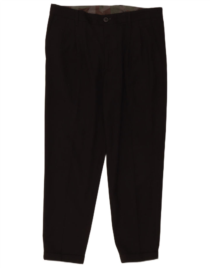 Armani Exchange Herren Pegged Chino Hose W34 L28 Schwarz Polyester
