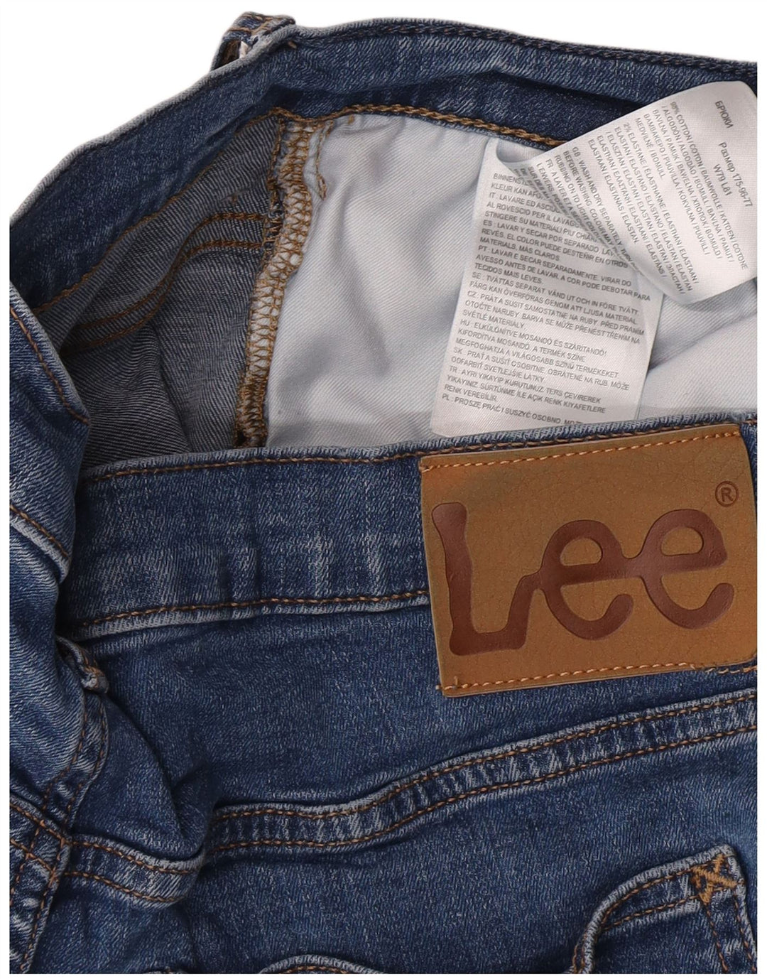 Lee Damen Luke Slim Jeans W31 L32 Blaue Baumwolle