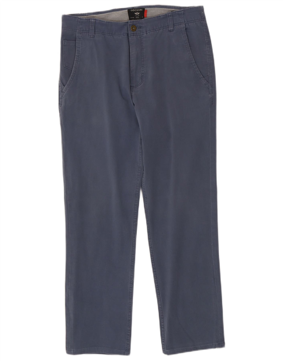 DOCKERS Gerade Chinohose für Herren, W31, L28, blaue Baumwolle