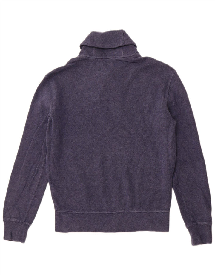 POLO RALPH LAUREN Herren-Pullover mit Schalkragen, Größe S, marineblaue Baumwolle