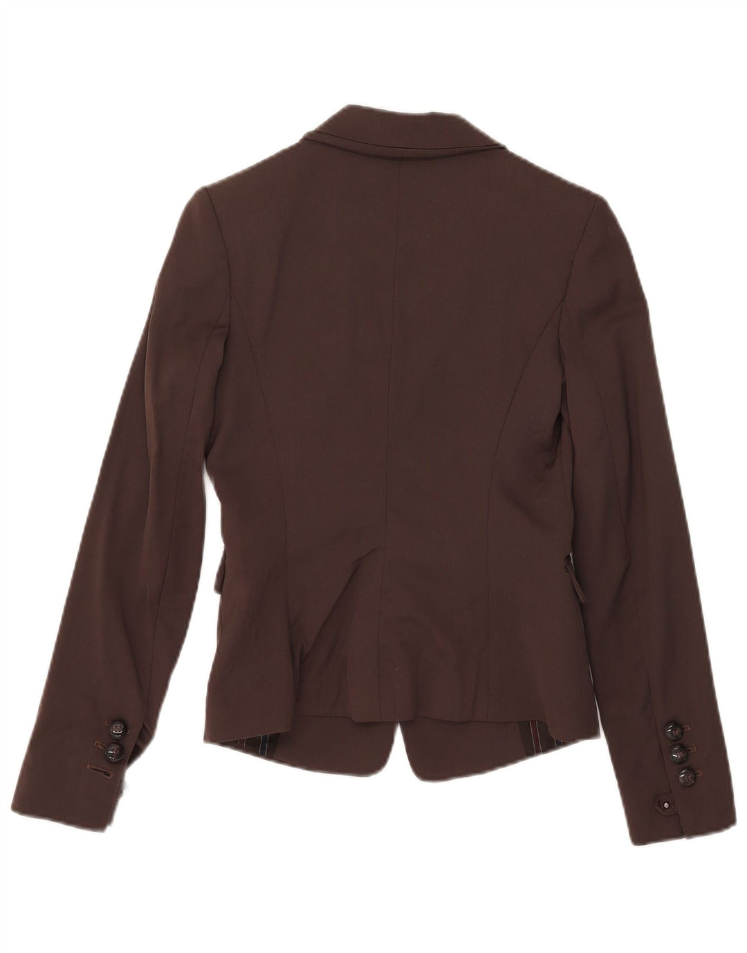 Pinko Damen 1-Knopf-Blazer-Jacke, UK 8, kleine braune Wolle