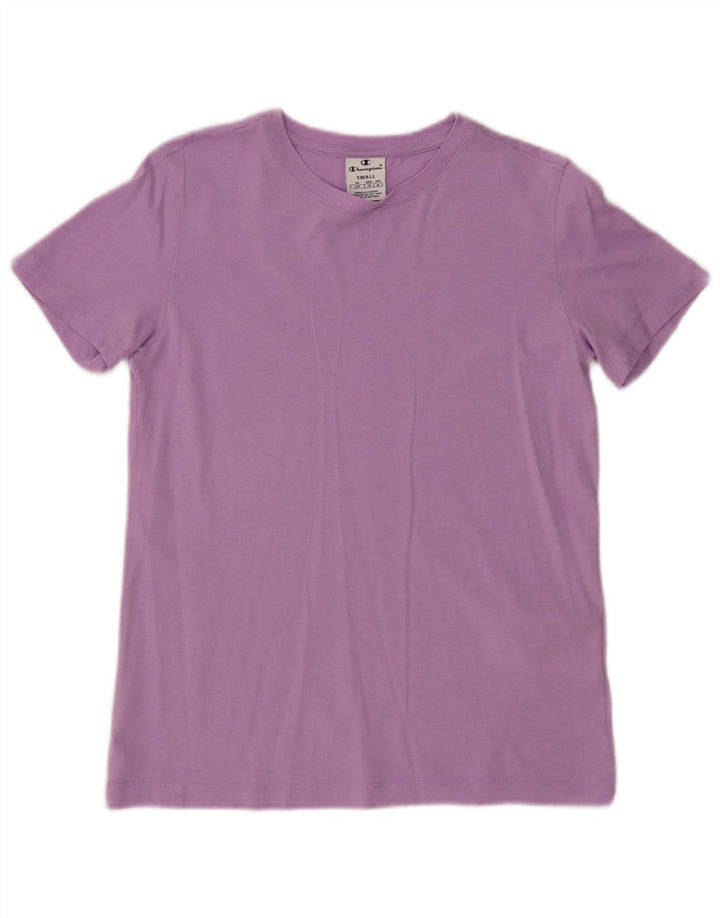 CHAMPION Damen T-Shirt Top UK 10 Small Lila Baumwolle