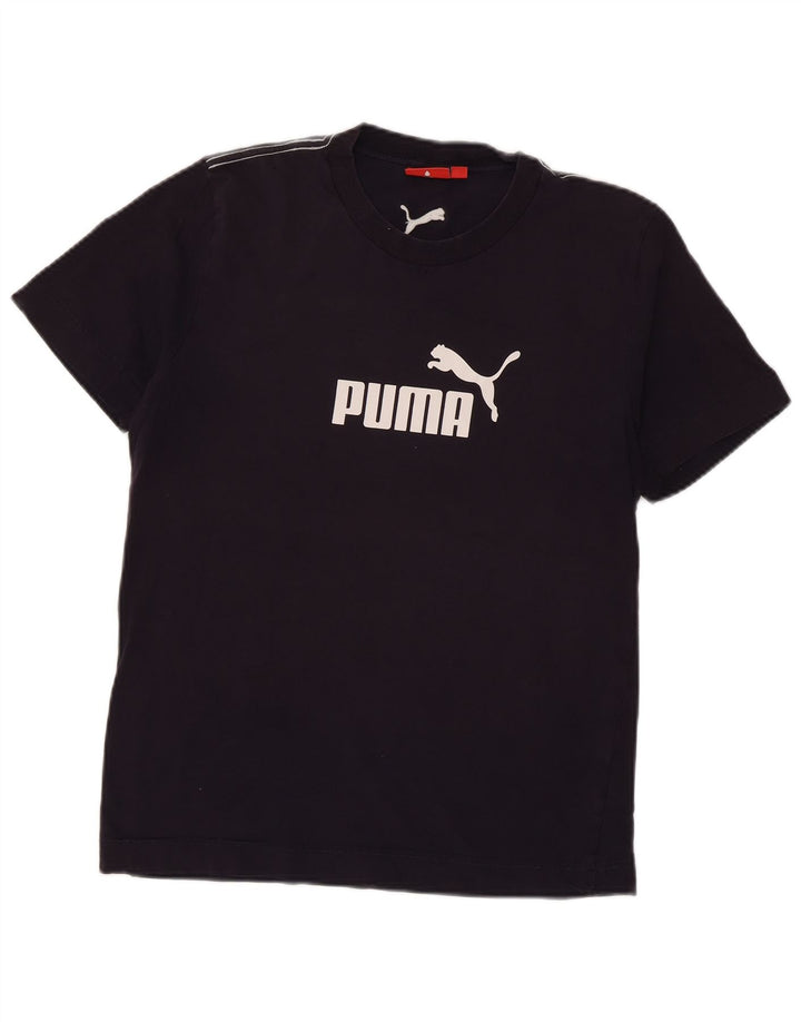 Puma Herren-T-Shirt mit Grafik, mittelgroß, marineblau, Baumwolle