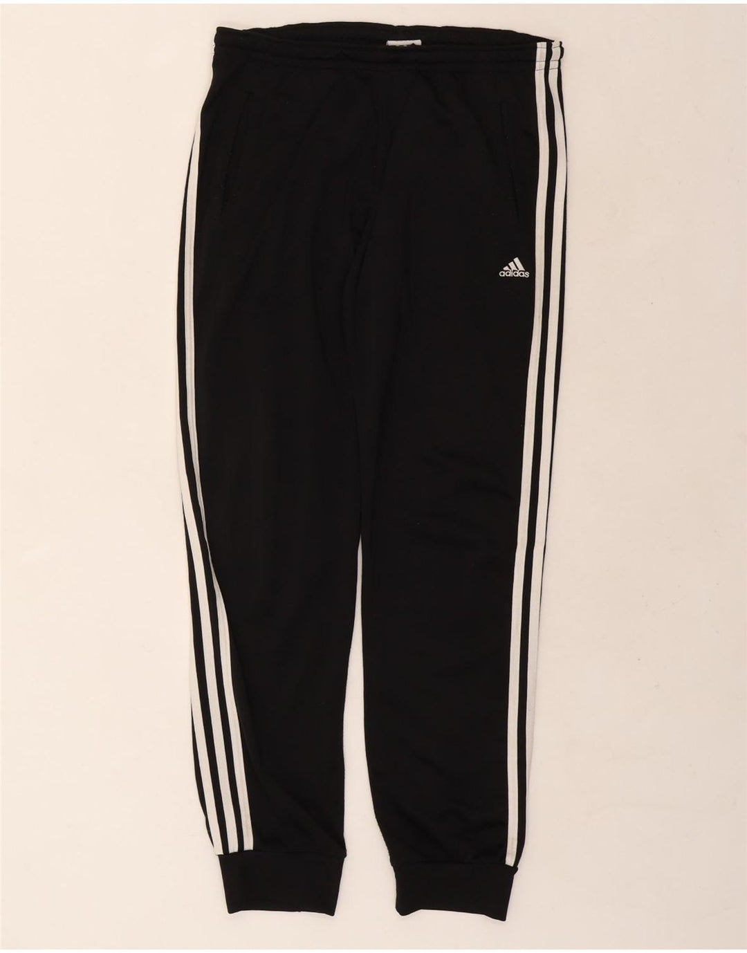 Adidas Herren Trainingshose Jogger UK 38/40 Medium Schwarz Polyester